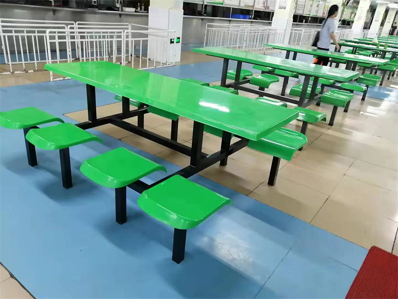 8人方凳玻璃鋼餐桌 (18)